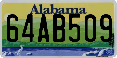 AL license plate 64AB509