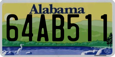 AL license plate 64AB511