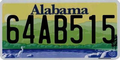AL license plate 64AB515