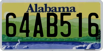 AL license plate 64AB516