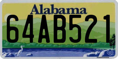 AL license plate 64AB521