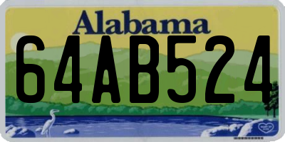 AL license plate 64AB524