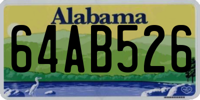 AL license plate 64AB526