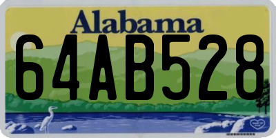 AL license plate 64AB528