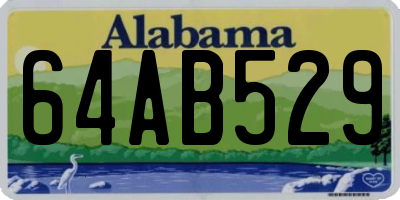 AL license plate 64AB529