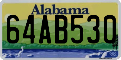 AL license plate 64AB530