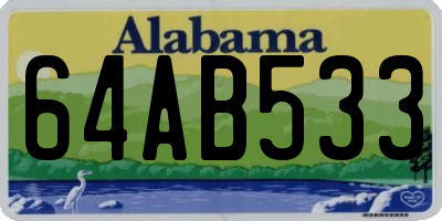 AL license plate 64AB533