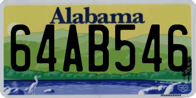 AL license plate 64AB546