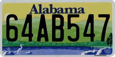 AL license plate 64AB547