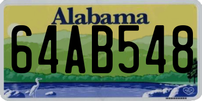 AL license plate 64AB548