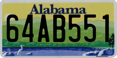 AL license plate 64AB551