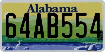 AL license plate 64AB554