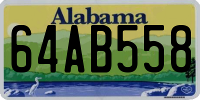 AL license plate 64AB558