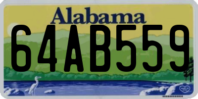 AL license plate 64AB559