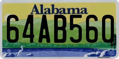 AL license plate 64AB560