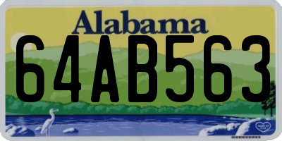 AL license plate 64AB563