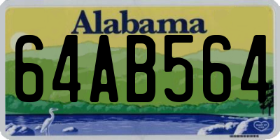 AL license plate 64AB564