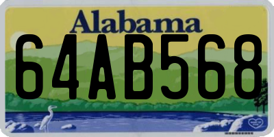 AL license plate 64AB568