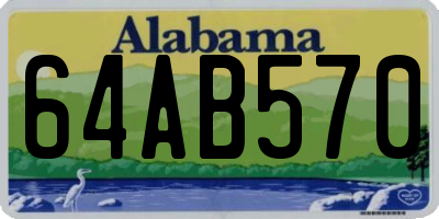 AL license plate 64AB570