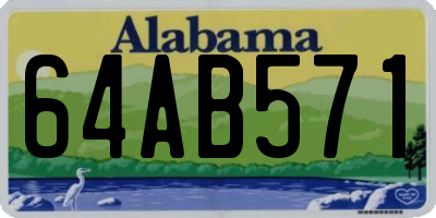 AL license plate 64AB571