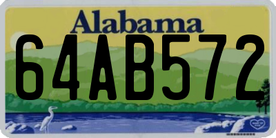 AL license plate 64AB572