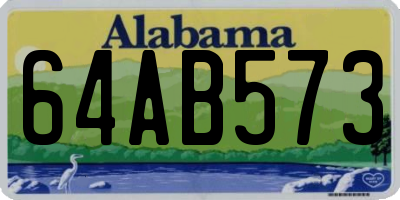 AL license plate 64AB573