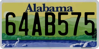 AL license plate 64AB575