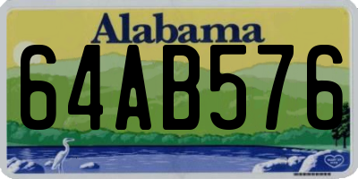 AL license plate 64AB576