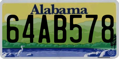AL license plate 64AB578