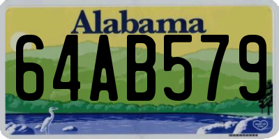 AL license plate 64AB579