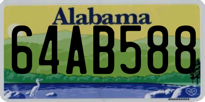 AL license plate 64AB588