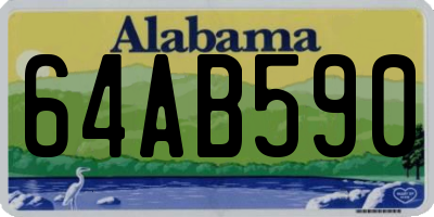 AL license plate 64AB590