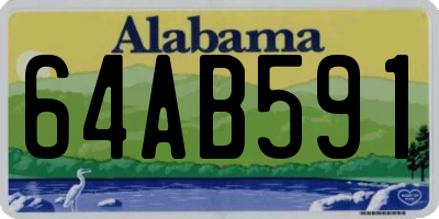 AL license plate 64AB591