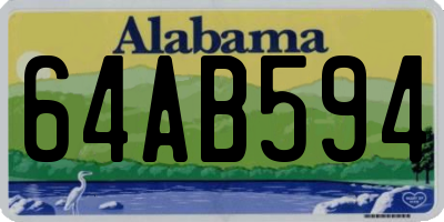 AL license plate 64AB594