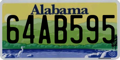 AL license plate 64AB595