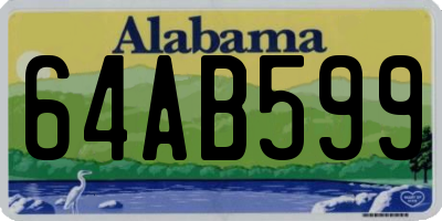 AL license plate 64AB599