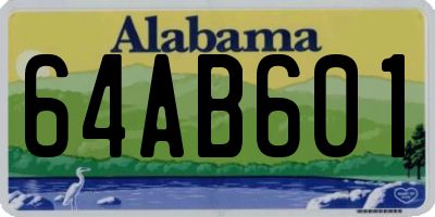 AL license plate 64AB601