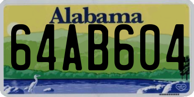 AL license plate 64AB604