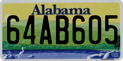 AL license plate 64AB605