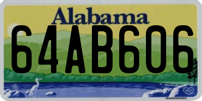 AL license plate 64AB606