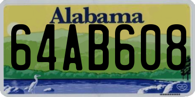 AL license plate 64AB608
