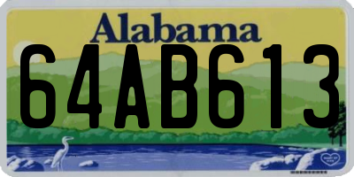 AL license plate 64AB613