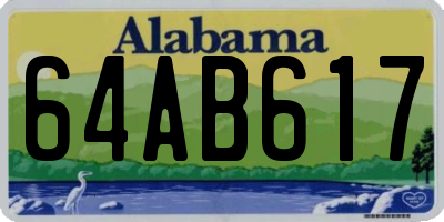 AL license plate 64AB617