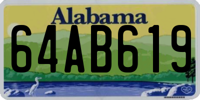 AL license plate 64AB619