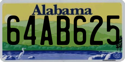 AL license plate 64AB625