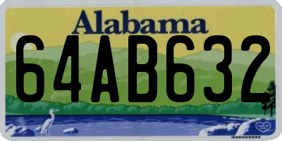 AL license plate 64AB632