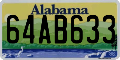 AL license plate 64AB633