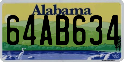 AL license plate 64AB634