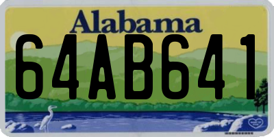 AL license plate 64AB641