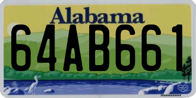 AL license plate 64AB661